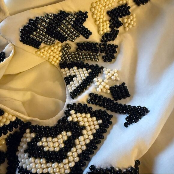 Nanette Lepore Aztec beaded halter blouse - Picture 5 of 7